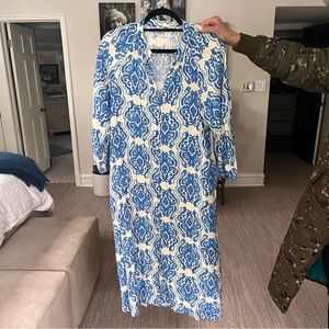 Zara Patterned Buttoned Tunic Dress